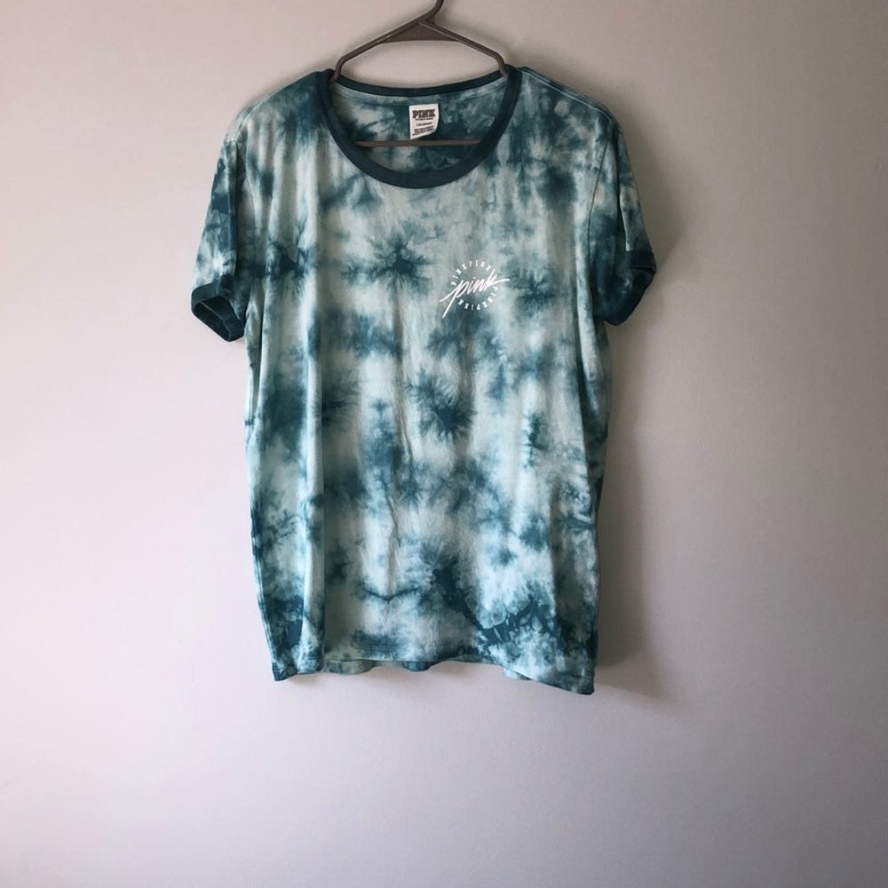 victoria’s secret pink tie dye t shirt